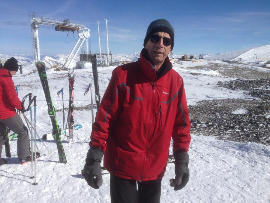 Jean parisot sur le glacier aux deux alpes