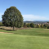 Le Mont Blanc depuis le green du 9