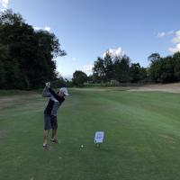 Christophe au par 4 n°18 (après le gain du concours de drive)