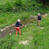 Le caddy de Myriam semble inquiet sur ce coup