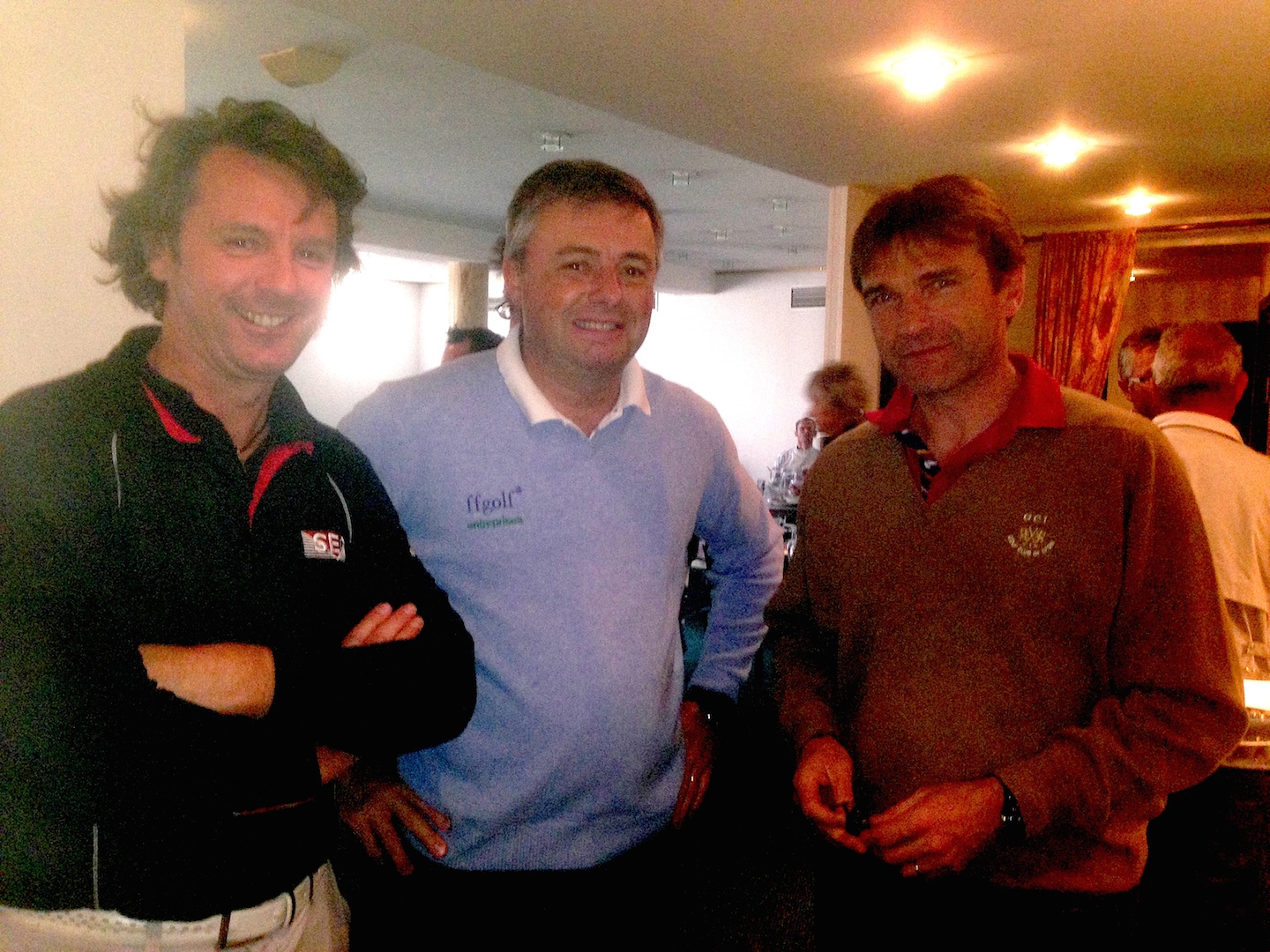 Lawrence Defay, organisateur de la journée, Pascal Baron, président de Golf Entreprise Rhône-Alpes et Jean-Marc Feuillas