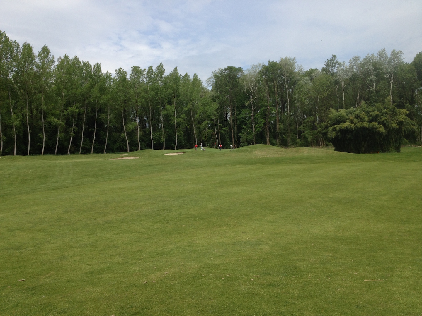 Une belle allée de peupliers borde le par 5 n°11